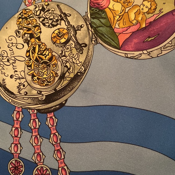 Hermes Rare color La Ronde des Heures Silk Scarf - Picture 4 of 15